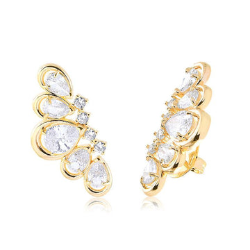 Brinco Ear Cuff Cinco Gotinhas - Semijoia - Semijoias Brincos - Purer