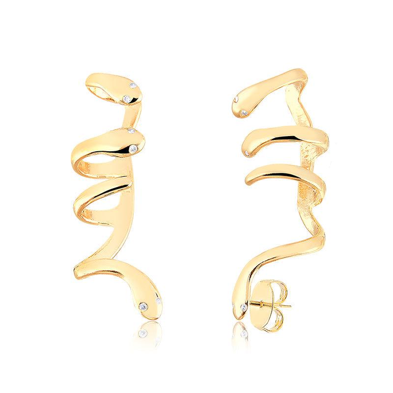 Brinco Ear Cuff Envolvente Snakes - Semijoia - Semijoias Brincos - Purer