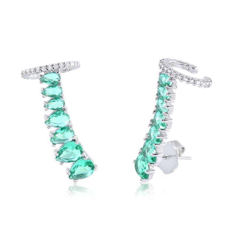 Brinco Ear Cuff Gotinhas Com Piercing - Semijoia - Semijoias Brincos - Purer