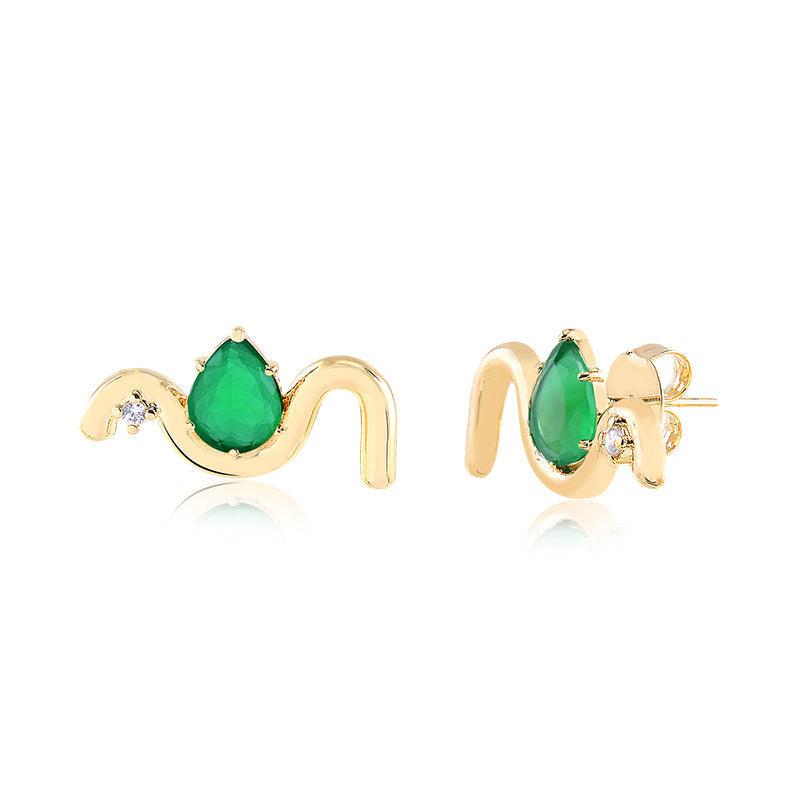 Brinco Ear Cuff Onda + Gotinha - Semijoia - Semijoias Brincos - Purer