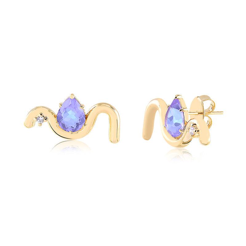 Brinco Ear Cuff Onda + Gotinha - Semijoia - Semijoias Brincos - Purer