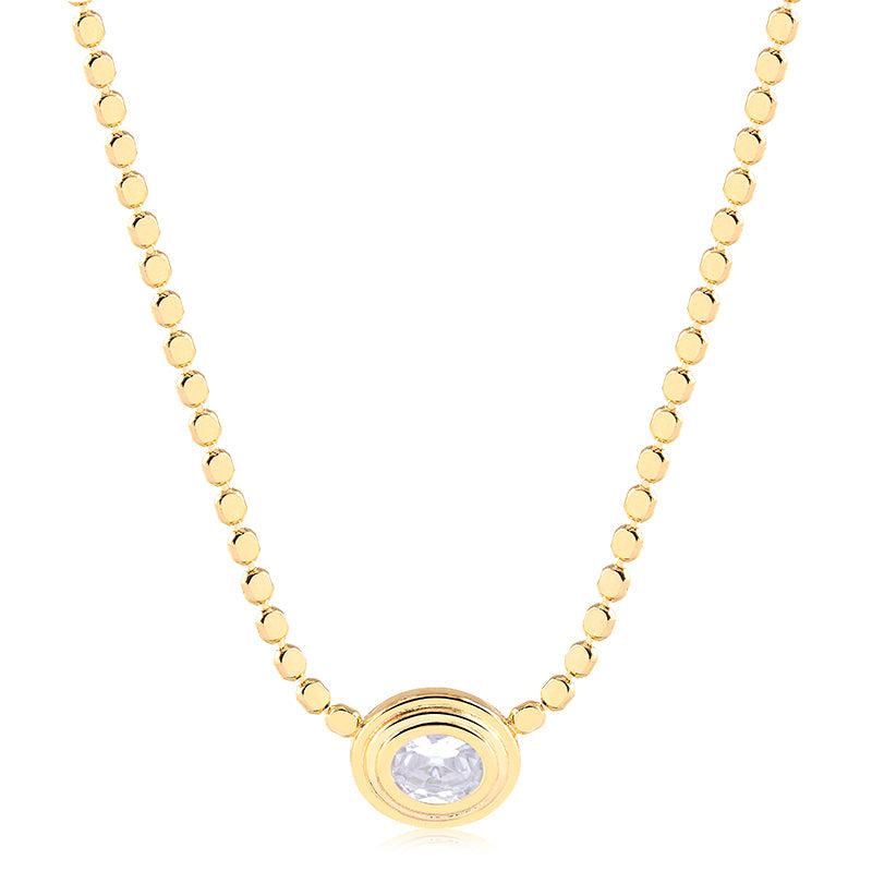 Colar Choker Bolinhas Chatas Oval Camadas - Semijoia - Semijoias Colares - Purer
