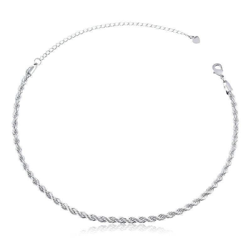 Colar Choker Cordão Baiano Grosso 4mm - Semijoia - Semijoias Colares - Purer
