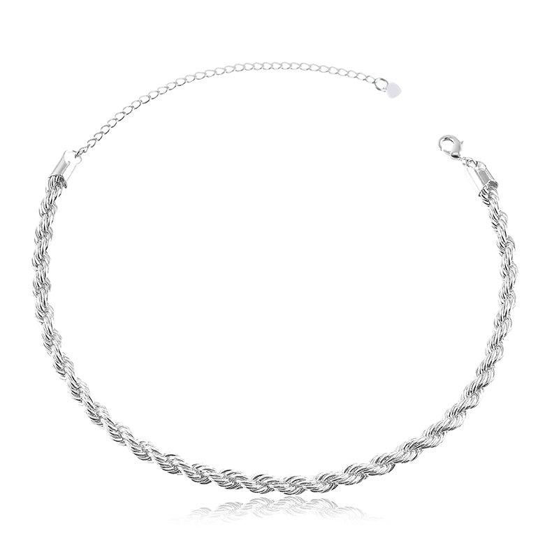 Colar Choker Cordão Baiano Grosso 6mm - Semijoia - Semijoias Colares - Purer