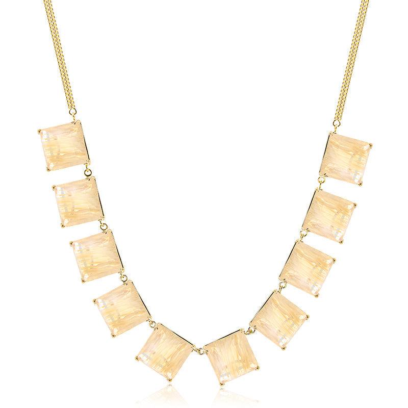 Colar Choker Dez Zircônias Carre 35cm - Semijoia - Semijoias Colares - Purer