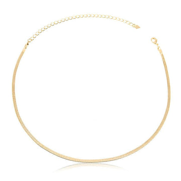 Colar Choker Fita Laminada 3mm - Semijoia - Semijoias Colares - Purer