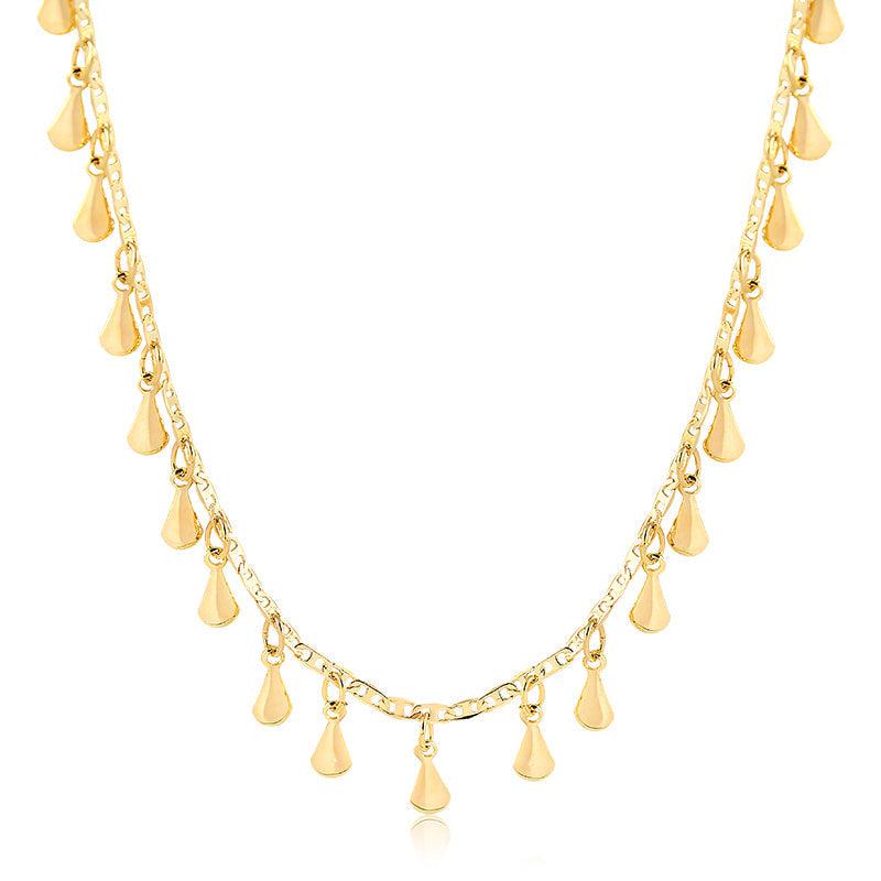Colar Choker Piastrini Laminado Gotinhas Metal - Semijoia - Semijoias Colares - Purer