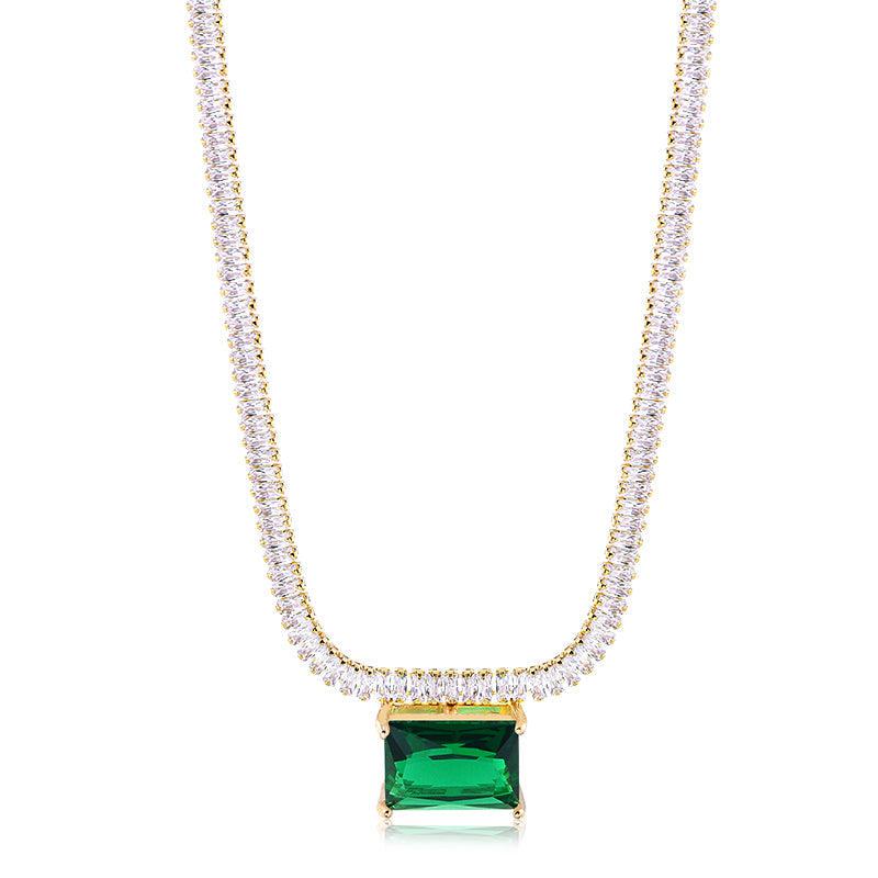 Colar Choker Riviera Mini Baguetes Octógono - Semijoia - Semijoias Colares - Purer
