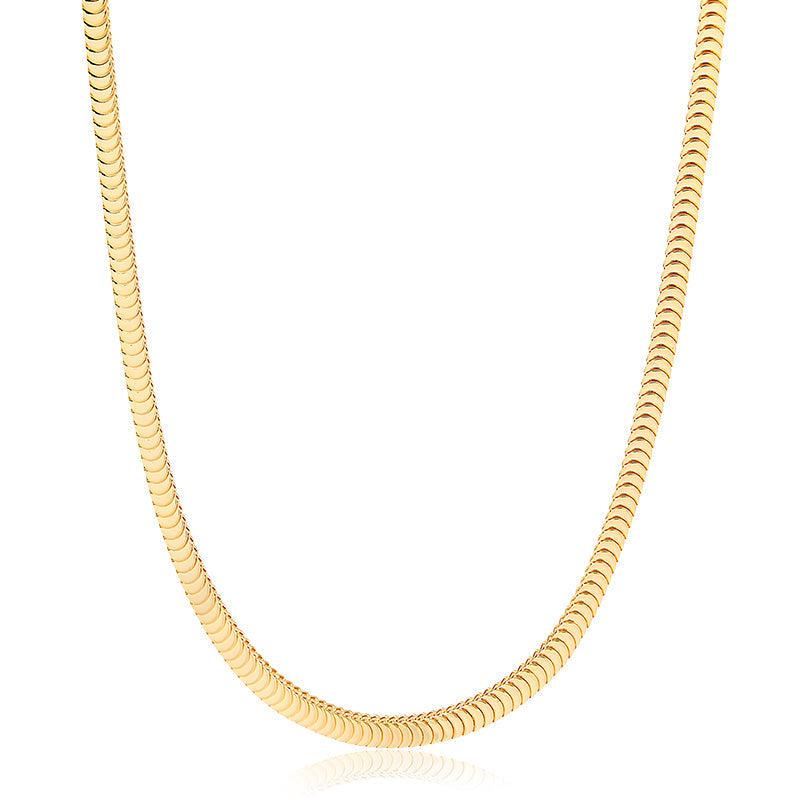 Colar Choker Snake Camadas 3mm - Semijoia - Semijoias Colares - Purer