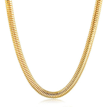 Colar Choker Snake Cilíndrica - Semijoia - Semijoias Colares - Purer