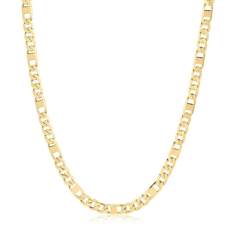 Colar Elo Italiano 3/1 Fino 45cm - Semijoia - Semijoias Colares - Purer