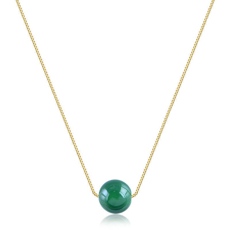 Colar Veneziana Pedra Murano Central 40cm - Semijoia - Semijoias Colares - Purer