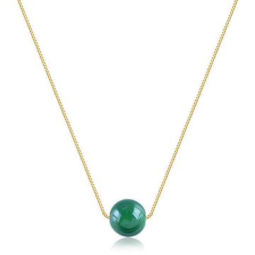Colar Veneziana Pedra Murano Central 40cm - Semijoia - Semijoias Colares - Purer