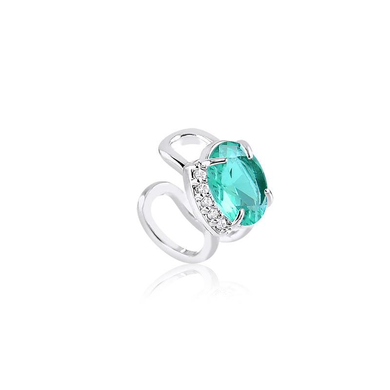 Piercing Fake Zircônia Oval Micro Cravação Unilateral - Semijoia - Semijoias Piercings - Purer