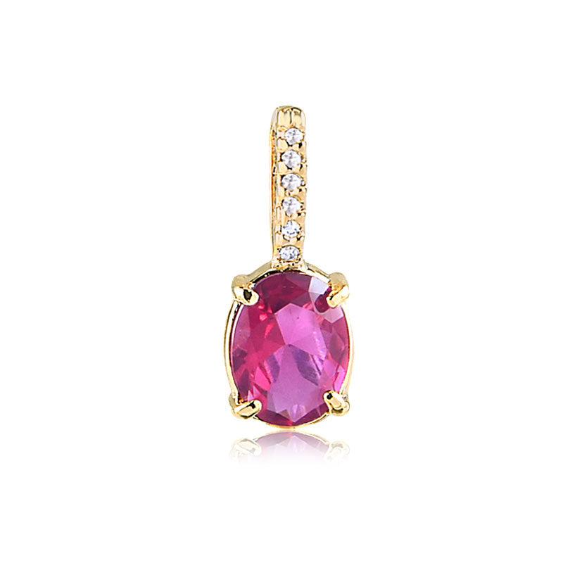 Pingente Mini Jv Oval 8x6mm - Semijoia - Semijoias Pingentes - Purer