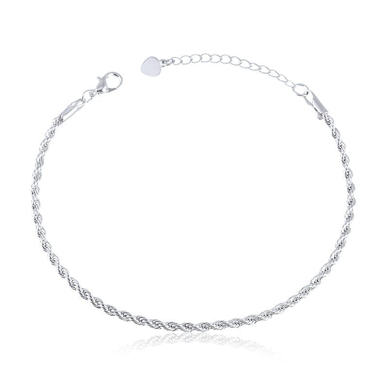 Pulseira Cordão Baiano Fina 2,5mm 16cm - Semijoia - Semijoias Pulseiras - Purer