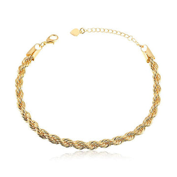 Pulseira Cordão Baiano Grossa 5mm 16cm - Semijoia - Semijoias Pulseiras - Purer
