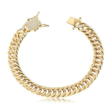 Pulseira Correntaria Com Fecho Cravado 19cm - Semijoia - Semijoias Pulseiras - Purer