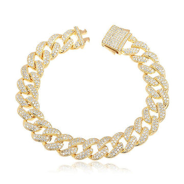 Pulseira Correntaria Cravada Com Fecho Cravado - Semijoia - Semijoias Pulseiras - Purer