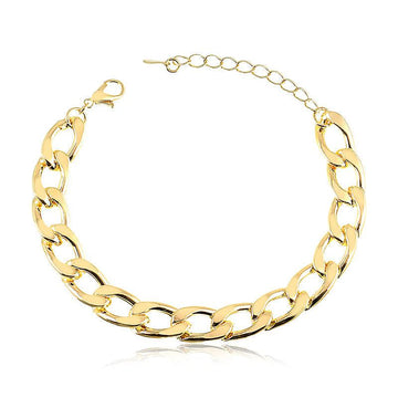 Pulseira Correntaria Grossa Lisa - Semijoia - Semijoias Pulseiras - Purer