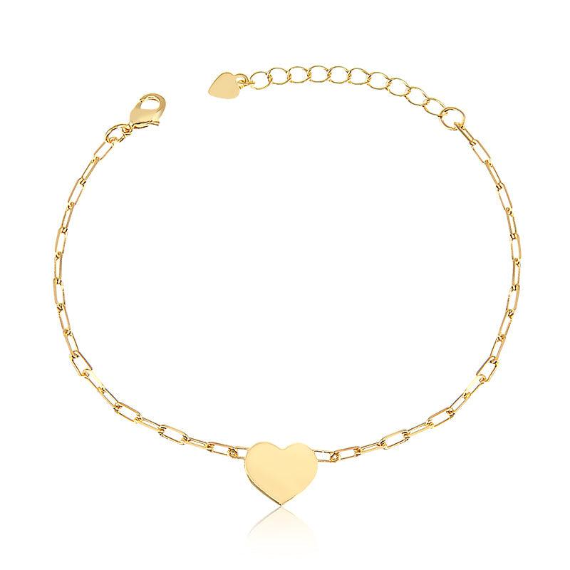Pulseira Inspiração Coração Liso - Semijoia - Semijoias Pulseiras - Purer