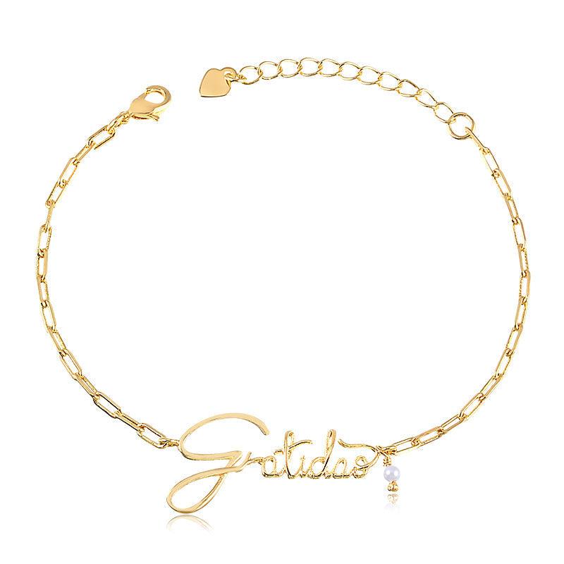 Pulseira Inspiração Gratidão - Semijoia - Semijoias Pulseiras - Purer