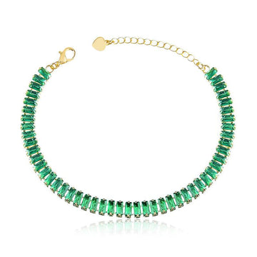 Pulseira Riviera Baguete 2,5x5mm - Semijoia - Semijoias Pulseiras - Purer