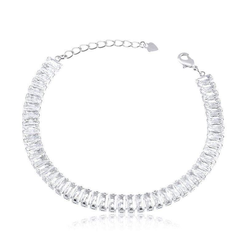 Pulseira Riviera Baguetes 3x5mm - Semijoia - Semijoias Pulseiras - Purer