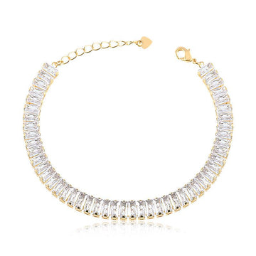 Pulseira Riviera Baguetes 3x5mm - Semijoia - Semijoias Pulseiras - Purer