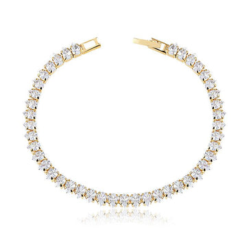 Pulseira Riviera Gotinhas 3/5mm Fecho Quadrado 19cm - Semijoia - Semijoias Pulseiras - Purer